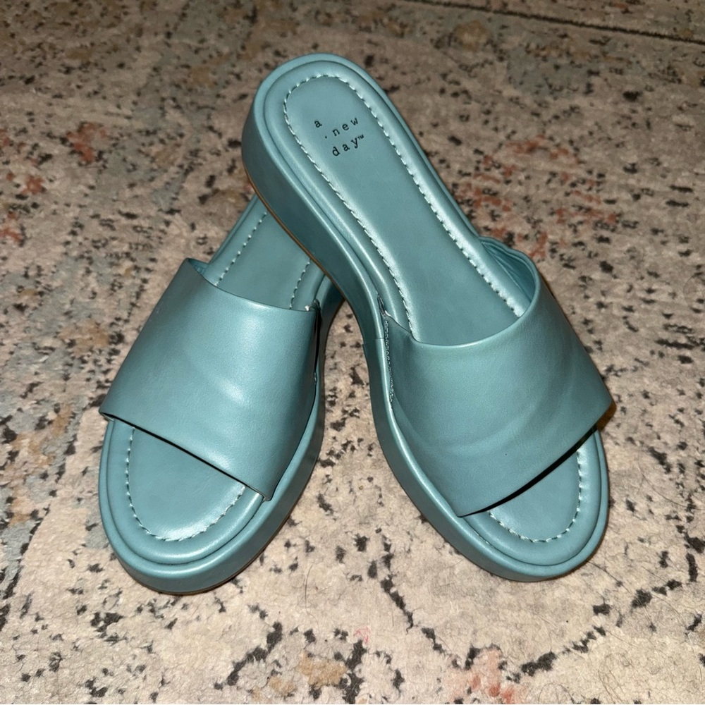 A New Day Women's Teal Mules